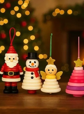 跨境 DIY Button Ornament Kits 圣诞挂件材料包纽扣装饰套件