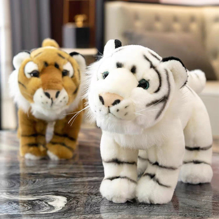 正版动物王国儿童玩具虎虎妞毛绒玩具野生小东北虎布娃娃小孩礼物