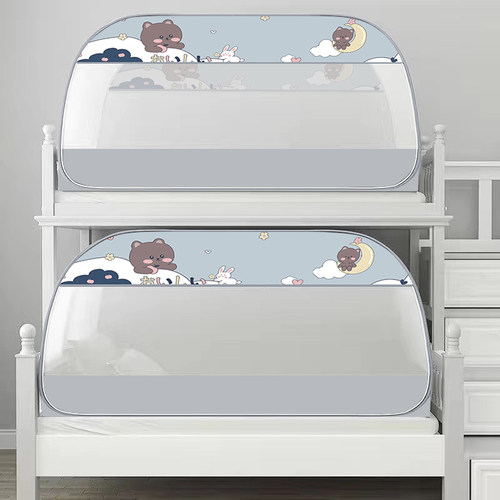 免安装蚊帐学生宿舍单人上下铺