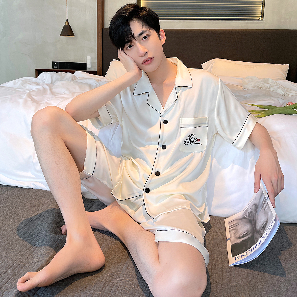 维多利亚高端男士睡衣夏2025新款