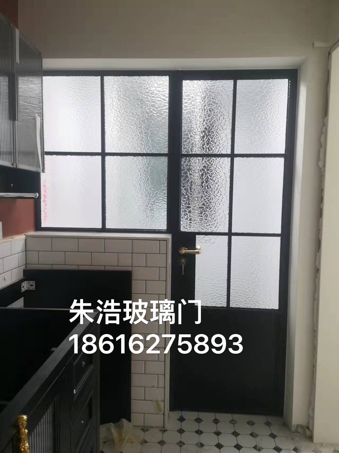 欧式铁艺玻璃门 玻璃移门 定做老钢窗玻璃门复古铁艺玻璃门隔断
