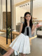 momo大姐姐白色短裙半身裙女蕾丝雪纺裙小个子蛋糕裙设计感a字裙