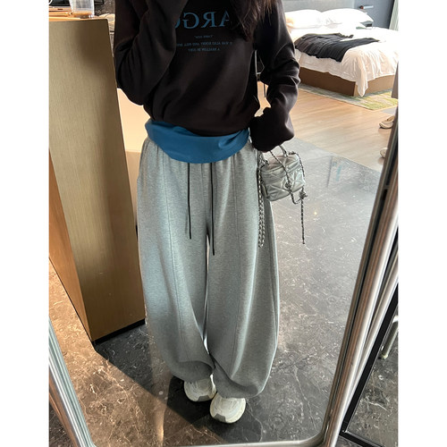 秋季宽松显瘦直筒阔腿裤