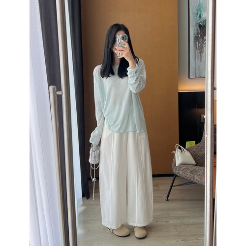 夏季新款白色天丝气球裤女
