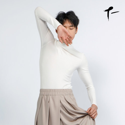 涂一现代舞蹈练功服男紧身连体服