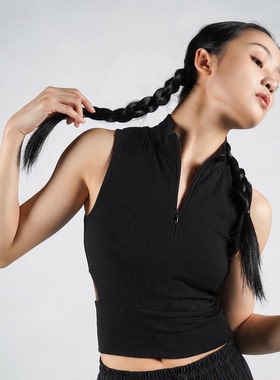 涂一TH361现代舞练功服女夏季无袖舞蹈服紧身舞蹈背心黑色设计款