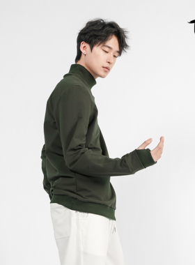 涂一TF0109现代舞蹈练功服男女同款黑色宽松显瘦套手舞蹈长袖上衣