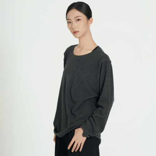 涂一现代舞练功服宽松显瘦长袖