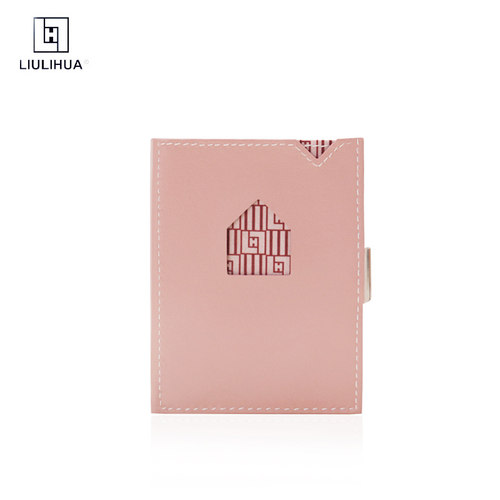 LLH真皮超薄不锈钢三折卡包