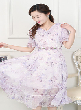 88922新款气质刺绣钉珠连衣裙女超仙礼服修身真丝雪纺裙