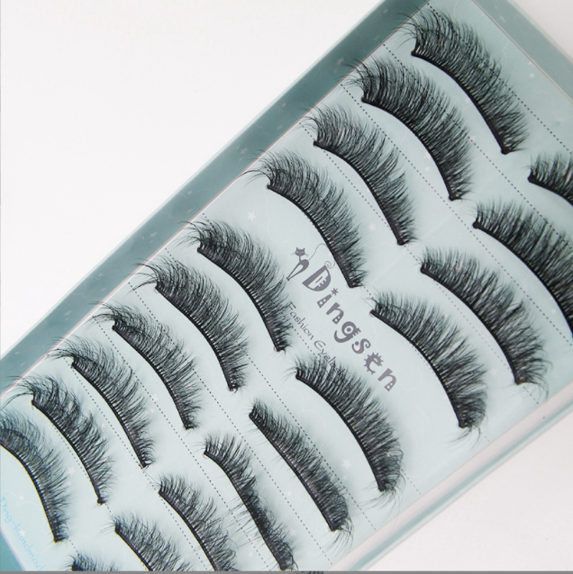 长款3D假睫毛 多层立体逼真眼睫毛 自然158隐形黑梗 眼尾拉长款