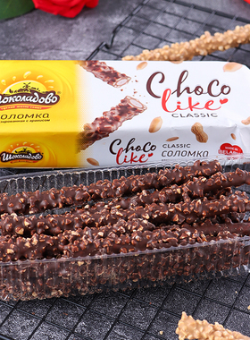 俄罗斯进口巧克力棒可可脂IZP太妃糖奶油花生夹心零食巧克力棒