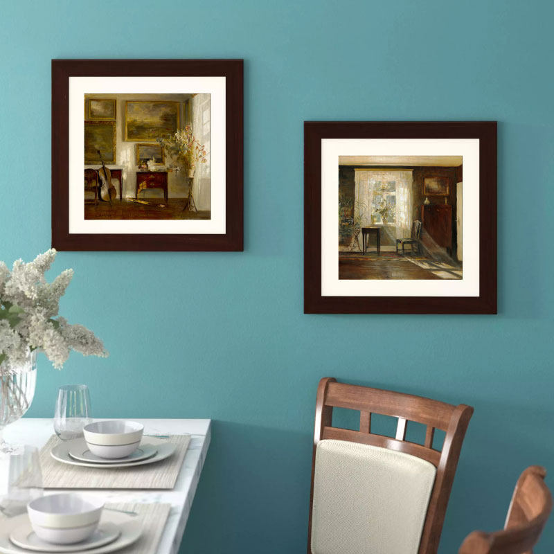 卡尔霍尔瑟房间女人大提琴复古简约正方形油画布画芯组画装饰画,家居饰品,油画,淘宝优惠券,粉丝福利购,淘宝优惠卷