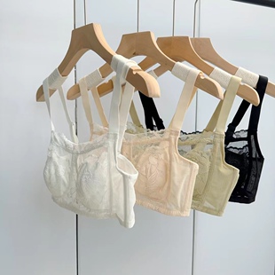 内里100%真丝桑蚕丝薄款兔耳朵罩杯蕾丝性感无钢圈无痕内衣文胸