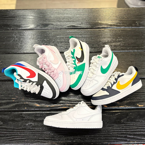 Nike/耐克 Court Borough Gs女子低帮潮流运动休闲板鞋BQ5448-100