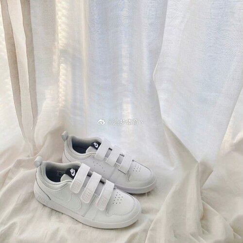 专柜正品Nike/耐克Pico5女子魔术贴复古休闲板鞋小白鞋CJ7199-100