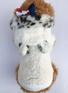 珊瑚绒冬天保暖可爱小狗狗泰迪棉衣服比熊冬季小型幼犬猫咪秋冬装