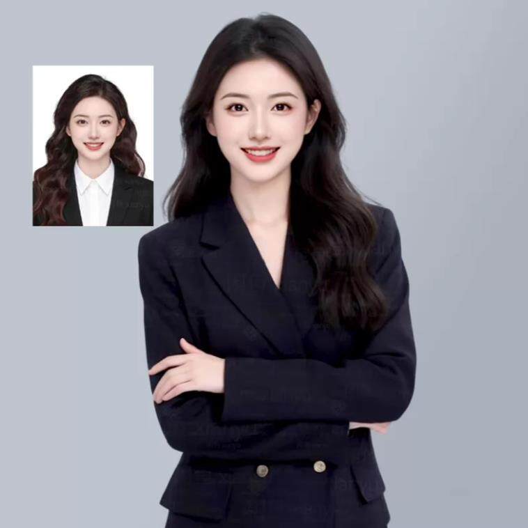 男女半身全身照形象照p图商务职平面广告设计