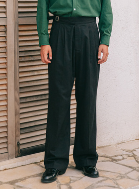 SOARIN意式绅装那不勒斯西裤男 抗皱免烫商务休闲直筒高腰长裤子