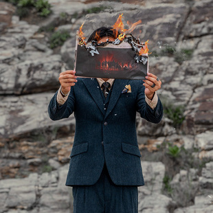 婚礼蓝色单西服 雅痞商务正装 SOARIN复古英伦风粗花呢西装 外套男