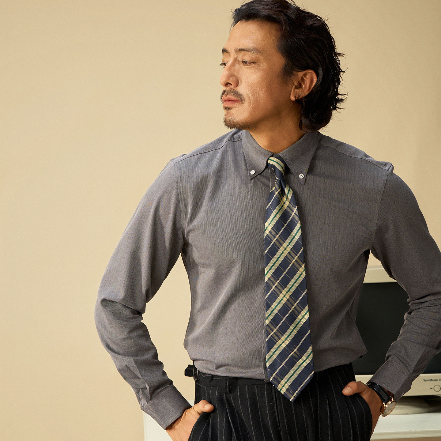 【五色基础款】SOARIN英式绅装扣领西装衬衫男 商务正装长袖衬衣