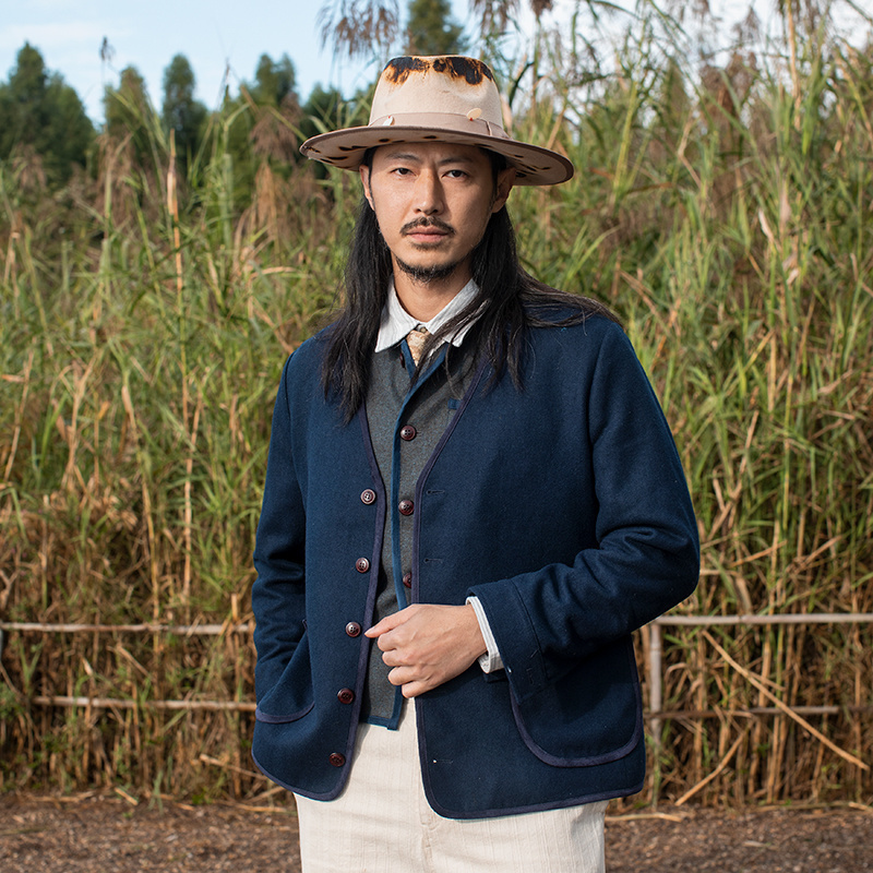 SOARIN英伦风复古羊毛夹克外套男