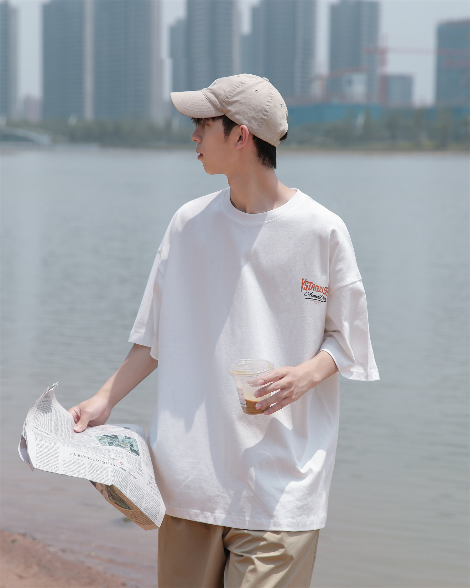 2023夏季新款圆领印花宽松半袖短袖T恤A336-RT080-P38-限价49,男装T恤,电商A336