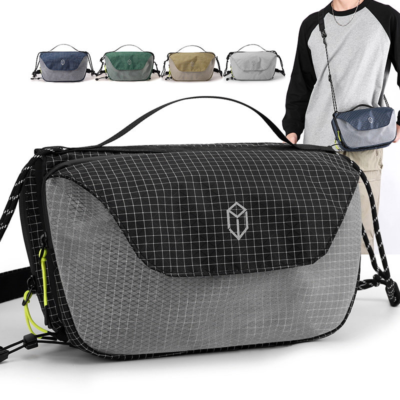 2026新款时尚潮流男女斜挎包休闲百搭大容量轻便多隔层格子单肩包,箱包皮具/热销女包/男包,男士包袋,淘宝优惠券,粉丝福利购,淘宝优惠卷