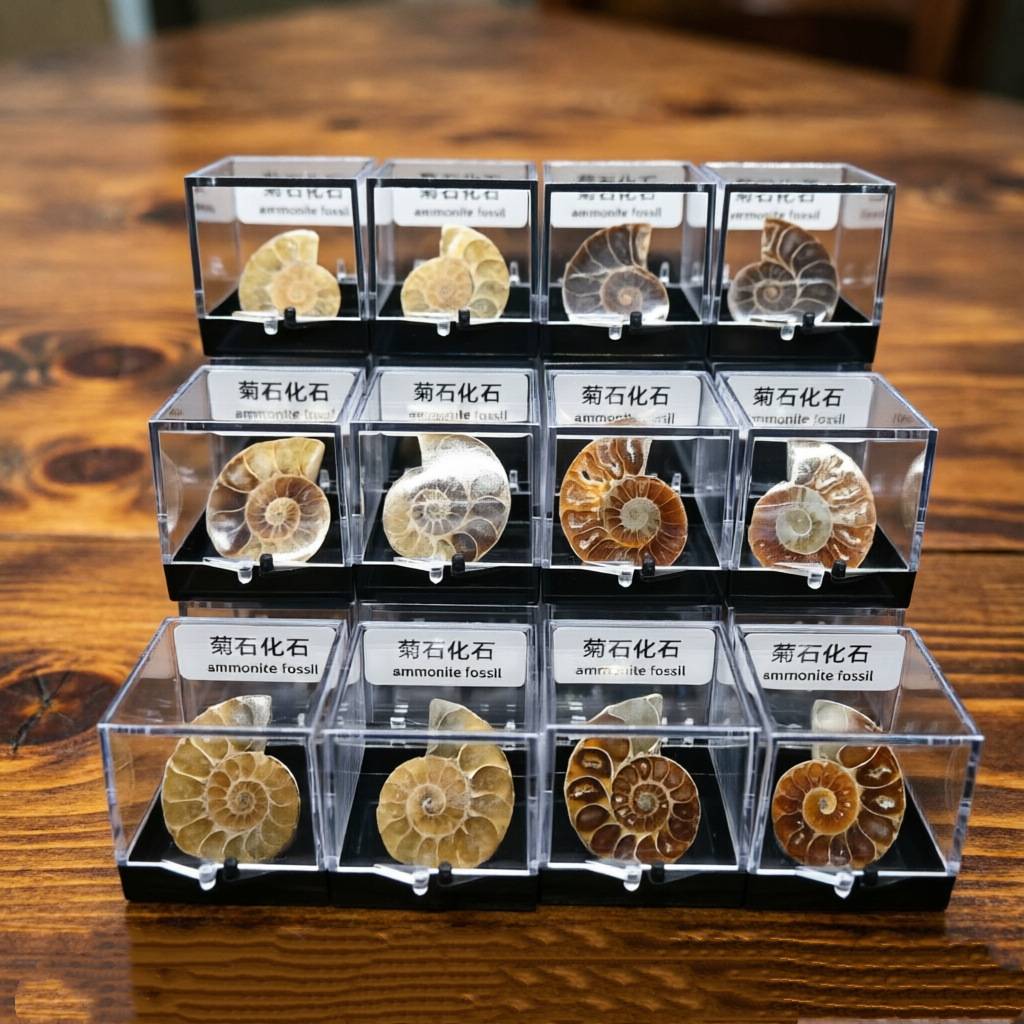 马达加斯加天然斑彩螺化石转运螺奇石