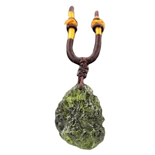 天然捷克陨石吊坠玻璃绿捷克陨石原石镶嵌吊坠项链挂件绿陨石吊坠