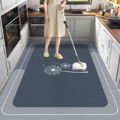 硅藻泥满铺厨房地垫防滑防油吸水脚垫家用耐脏可擦免洗地毯可裁剪