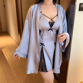 大码 家居服 套装 性感睡衣诱惑睡袍纯欲系胖mm吊带睡裙女款 2025新款