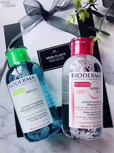 贝德玛卸妆水按压泵头500ml 温和深层清洁眼唇脸三合一卸妆液