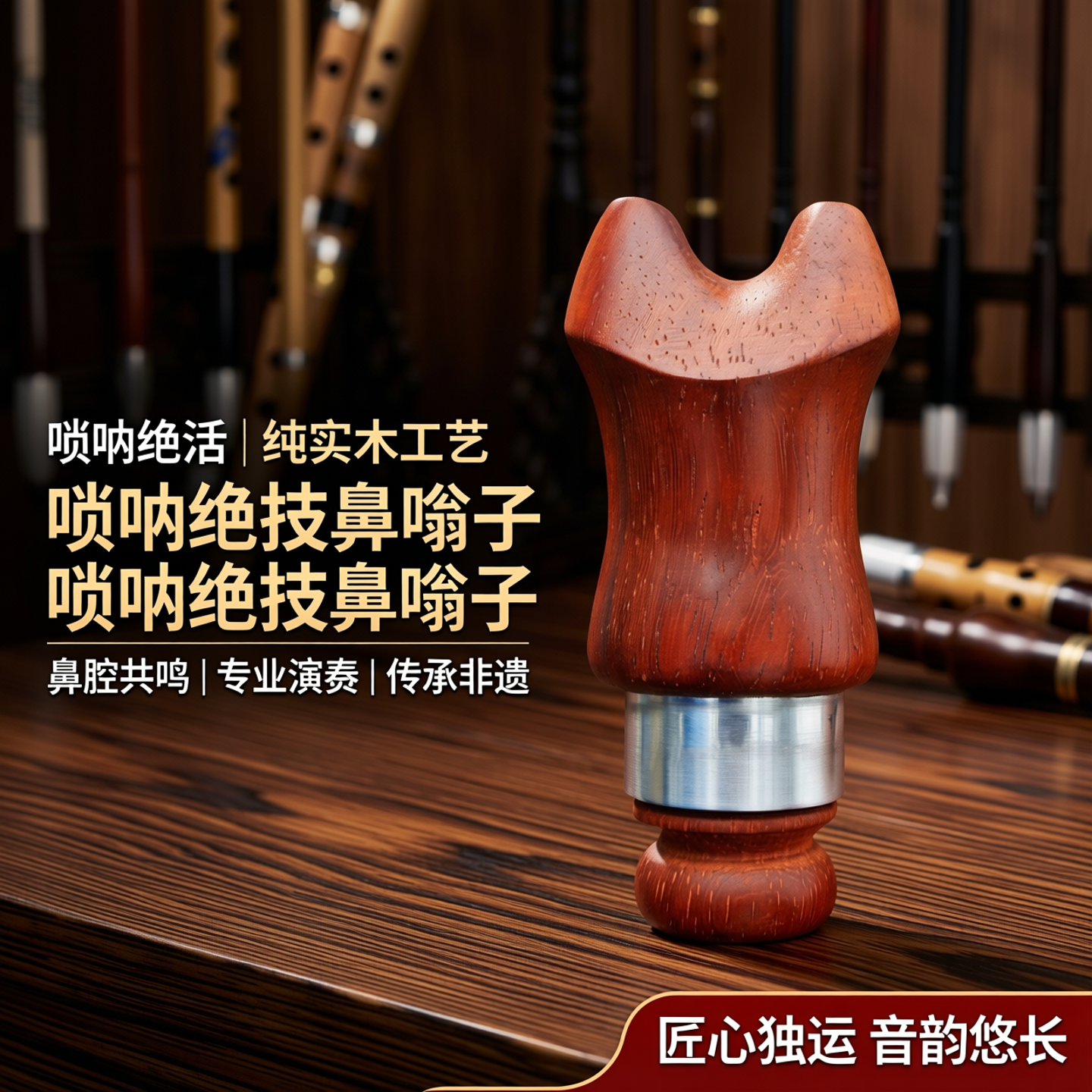唢呐绝活鼻嗡子实木制作鼻腔子用鼻子吹唢呐鼻秦子唢呐绝技鼻葫芦