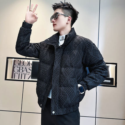 羽绒棉服男款修身潮牌小棉袄2025新款爆款秋冬款痞帅加厚棉服外套