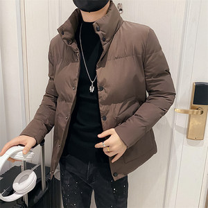冬季加厚保暖棉服男装立领潮流棉衣2024新款修身韩版痞帅加绒外套