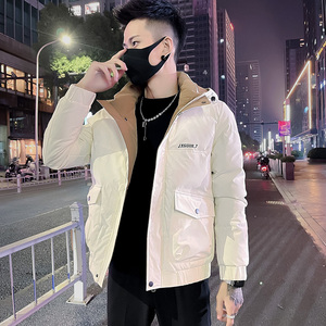 秋冬款羽绒服男款连帽潮牌棉服2023新款爆款冬季修身痞帅棉衣外套