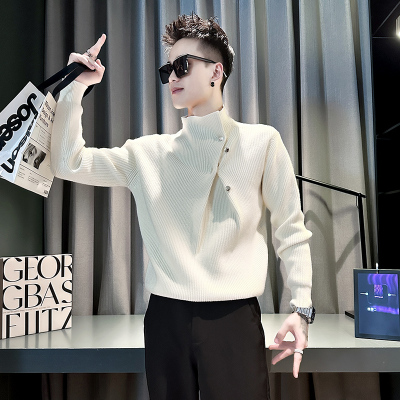 高级感毛衣潮牌针织上衣打底衫男