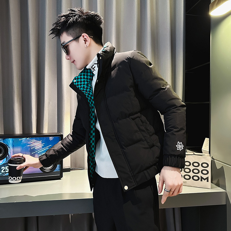痞帅加厚棉衣潮牌修身冬季羽绒服