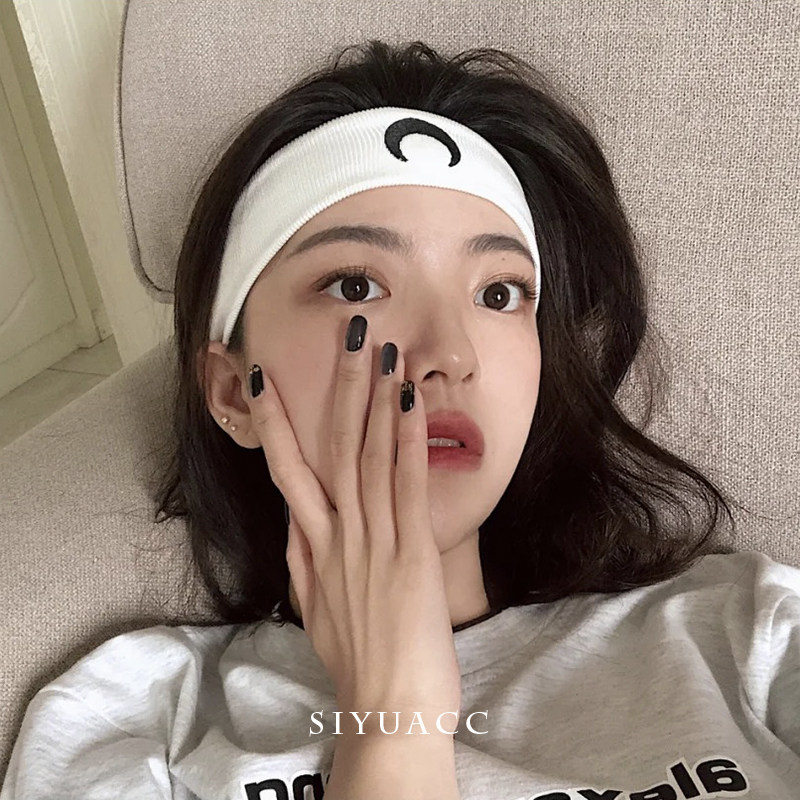 jennie同款月亮发带美式运动健身束发带时尚简约头带头饰发饰女