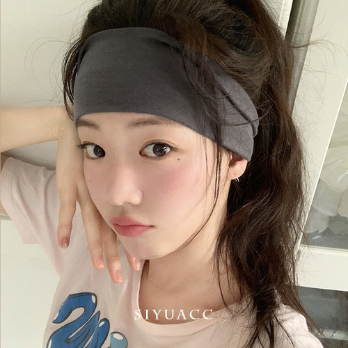 韩系简约针织发带百搭健身束发带