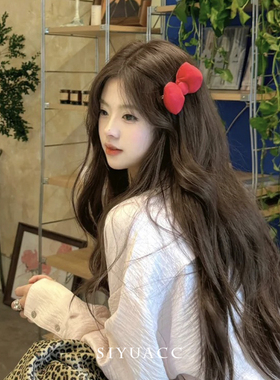 可爱红色kitty蝴蝶结发夹2025新款甜美发卡侧边鸭嘴夹头饰发饰女