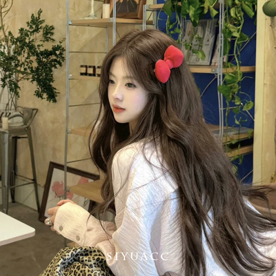 可爱红色kitty蝴蝶结发夹头饰女