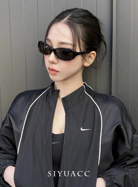 柳智敏同款黑色太阳镜女韩版春夏出游拍照防晒眼镜墨镜配饰