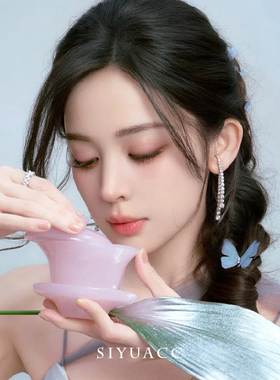 古力娜扎同款蓝色蝴蝶小发夹甜美气质头花发卡侧边夹头饰发饰女