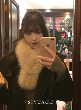 冬季保暖毛领围脖毛毛围巾领饰女