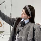 韩国纯色毛呢发箍秋冬气质高颅顶宽边洗脸头箍时尚 简约头饰发饰女