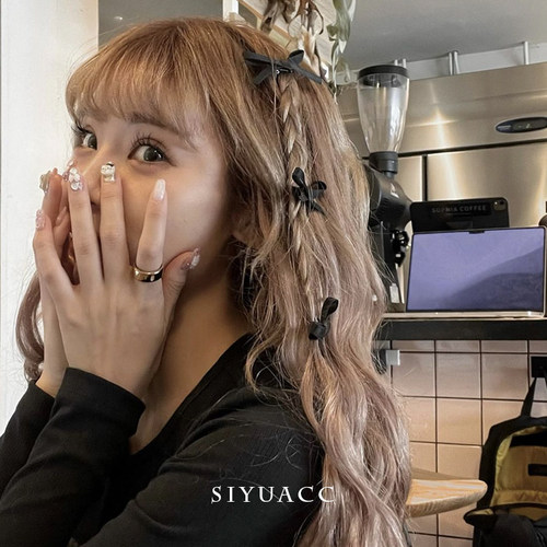 芭蕾少女风丝带绑发蝴蝶结小发夹