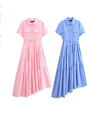 配腰带衬衣式连衣裙 2240371~VEN&TELLA秋冬欧美风