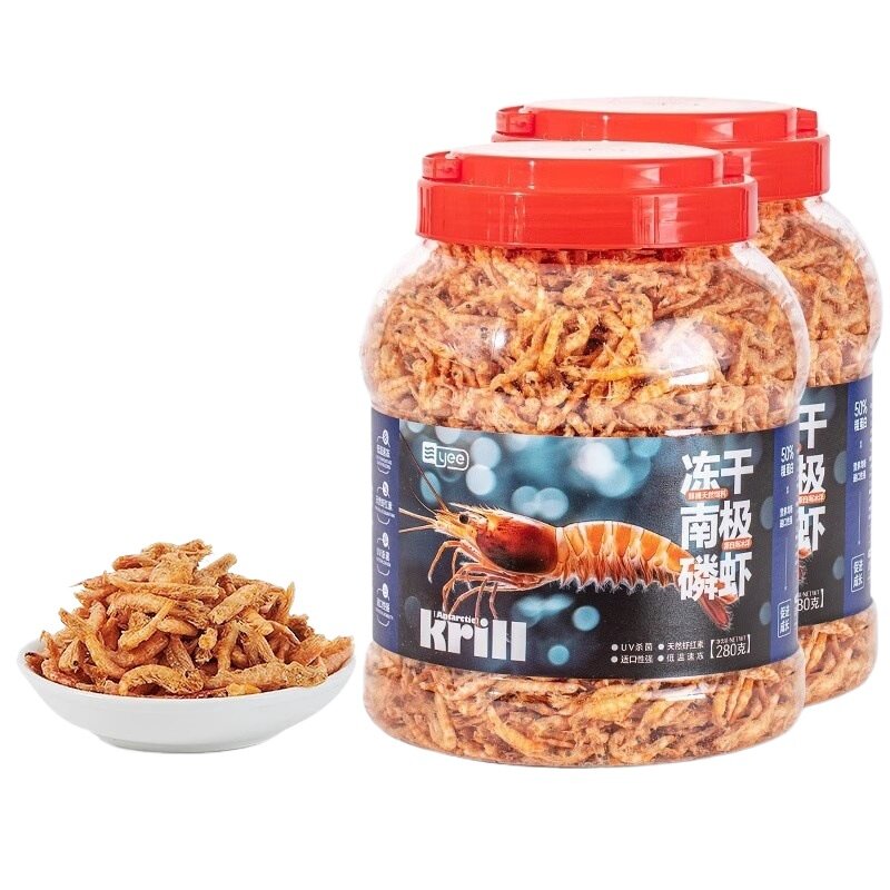yee 南极磷虾银龙鱼饲料虾干鱼粮龙鱼饲料罗汉鳞乌龟血鹦鹉鱼食
